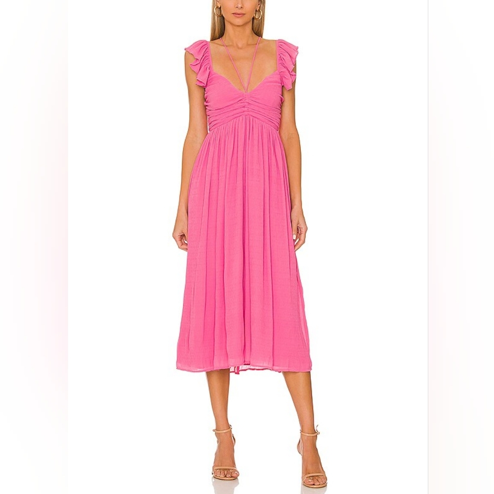 Tularose Katrina Midi Rose Pink Dress -size Small